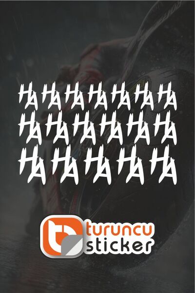 Turuncu Sticker Ha Ha Ha Sticker Label 18 Pcs 20X13 cm - Vehicle - Motor - La...