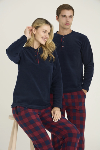 isiltikidsmoda Kocabey 7304-k women's midi collar pajama set