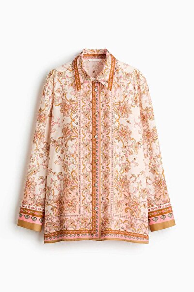 H&M Printed lyocell shirt