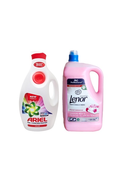 Ariel Color liquid laundry detergent, 6.3L + + Lenor Floral 5L