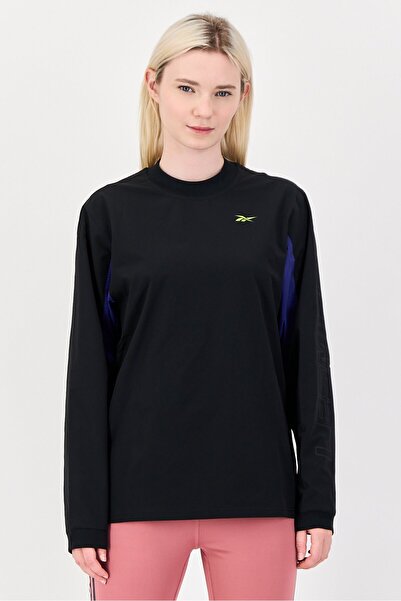 Reebok Women Sportswear Fit Long Sleeve Training Sweatshirt, Black
