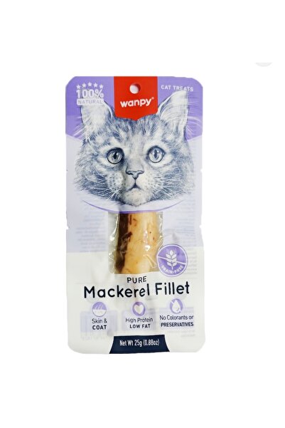 Wanby فيله سمك ماكرل بالكامل مصمم ليكون وجبة خفيفة صحية ومغذية للقطط. 25غ