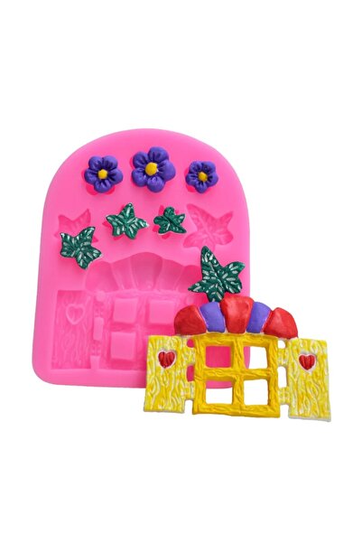 morlalem m Smurfs Panel Decoration Stoned Wooden Window Flower Leaf Silicone ...