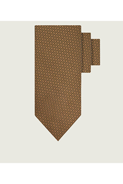 BOSS Men's Micro Patterned 100% Silk Beige Tie 50555956-252