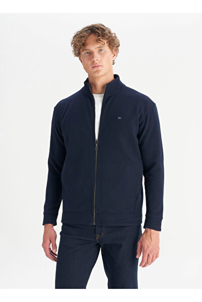 WRANGLER Dik Yaka Lacivert Erkek Sweatshırt TW2520533410 Lacivert Sweatshirt