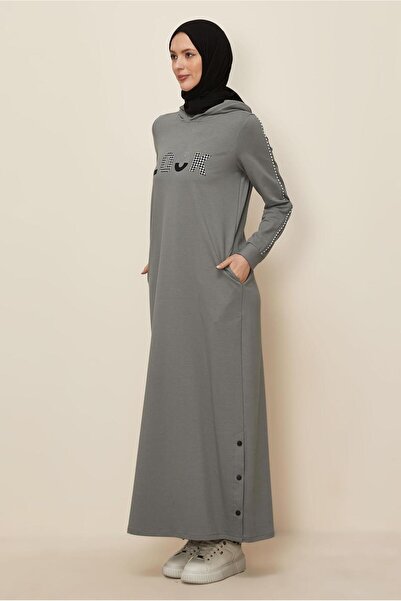 Alvina Hooded Printed Tracksuit Dress 43412