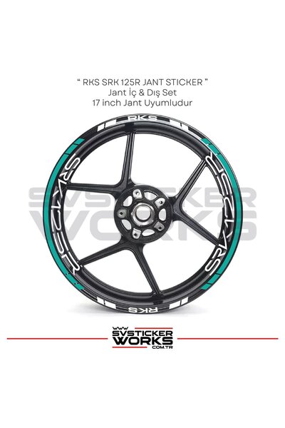 ARONA ملصق RKS SRK125R مع نص داخل الإطار وشريط خارجي، مجموعة من 24 ملصقًا