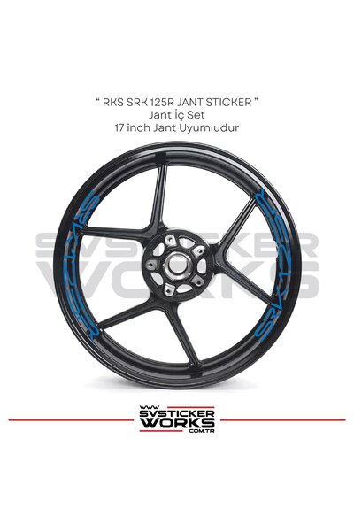 ARONA RKS SRK125R Sticker Jant İçi Yazı 8'li Set Sticker Etiket
