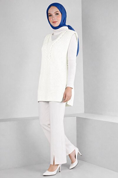 Alvina Shoulder Pad Pack Knitted Detailled Tricot Sweater 43123