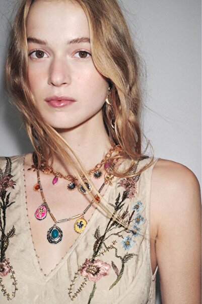 Liora Women Accessories LwA 3'lü Kombinasyonlu Charm Kolye Seti