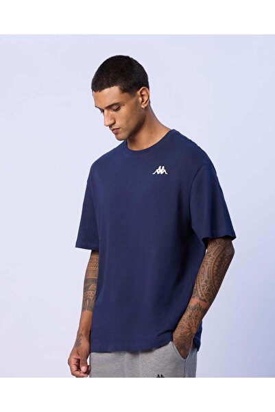 Kappa Mateo Erkek Mavi Oversize Tişört