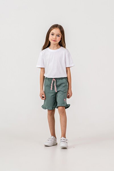 Mışıl Kids Κοριτσίστικο σορτς με βολάν και στάμπα κεράσι