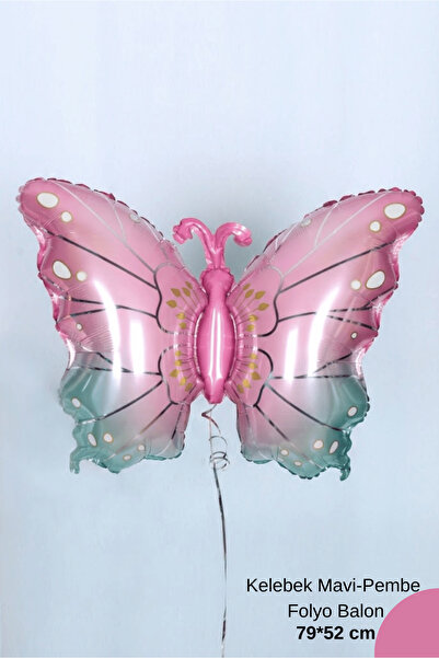 Bunloon Kelebek Şekilli Folyo Balon 79x52 Cm Doğum Günü Parti Süsleme