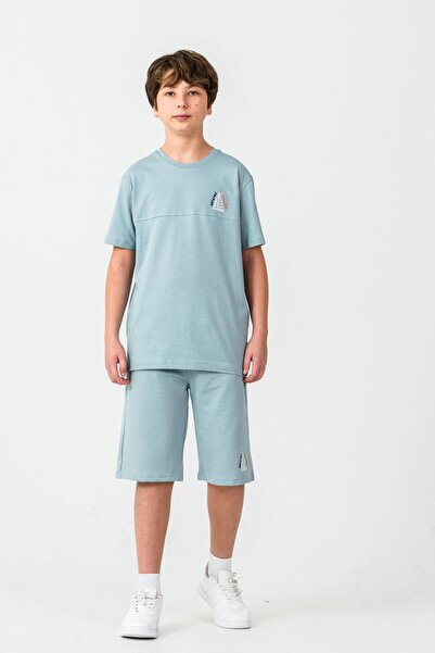 Mışıl Kids شورت للأولاد مطرز من الأمام وطباعة من الخلف وتطريز على الساق اليسر...