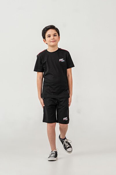 Mışıl Kids Ulična legenda Štampano kratke hlače za dečake - set majica