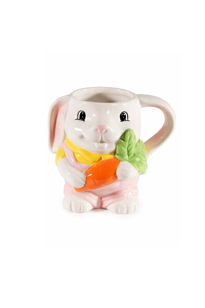 Decorer Cana Iepuras ceramica multicolora Ø 9 cm x 12 H, 350 ml