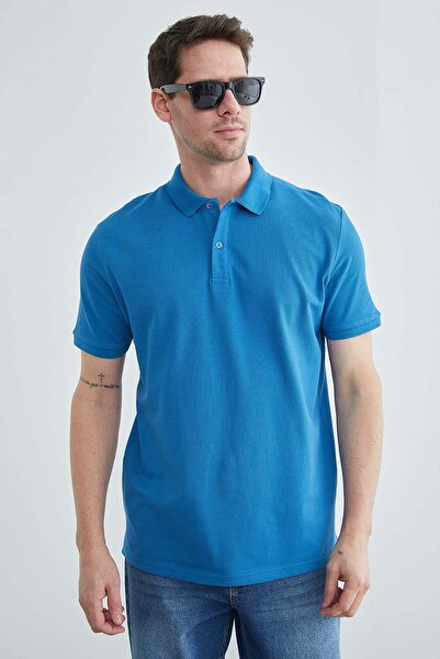 Fulla Moda Βασικό μπλουζάκι πικέ με γιακά πόλο