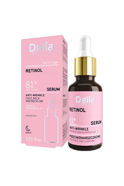 Delia Ser Anti-Rid pentru Fata si Decolteu Cosmetics, cu Retinol, 30 ml