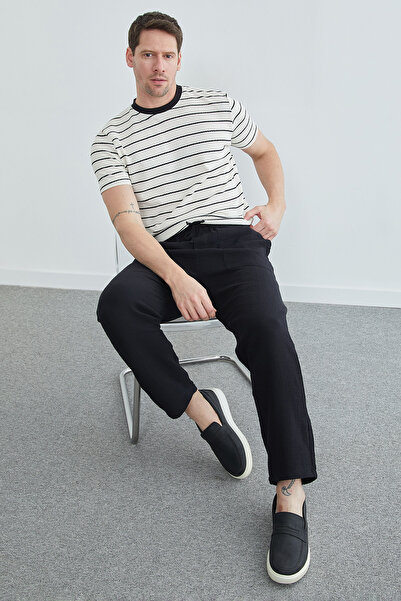 Fulla Moda Elastic Waist Muslin Fabric Trousers