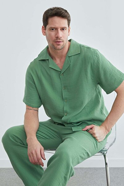 Fulla Moda Базова муслінова тканина, сорочка з короткими рукавами