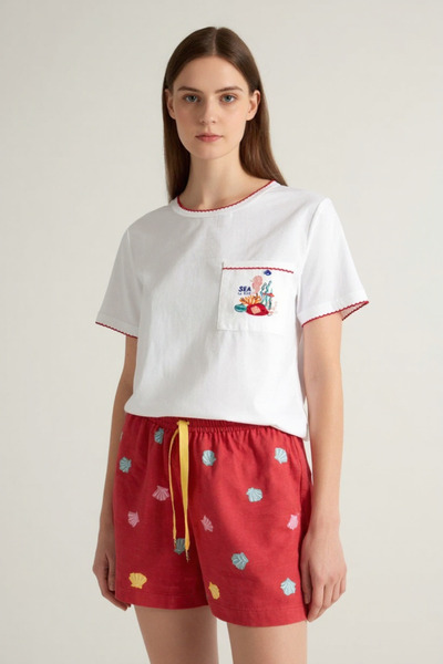 Katia&Bony Women's Sea La Vie Submarine Printed Shorts Pajama Set