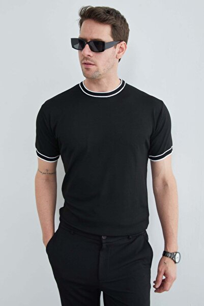 Fulla Moda Πλεκτό μπλουζάκι με λαιμόκοψη ποδηλάτου