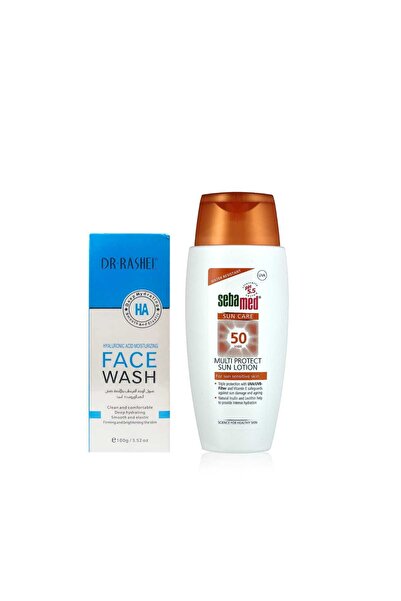 DR.RASHEL HYALURONIC ACID MOISTURIZING FACE WASH 100GM MULTI PROTECT 50+SPF S...