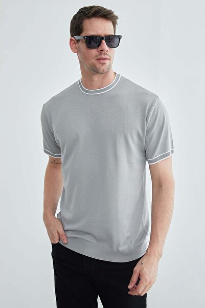 Fulla Moda Πλεκτό μπλουζάκι με λαιμόκοψη ποδηλάτου