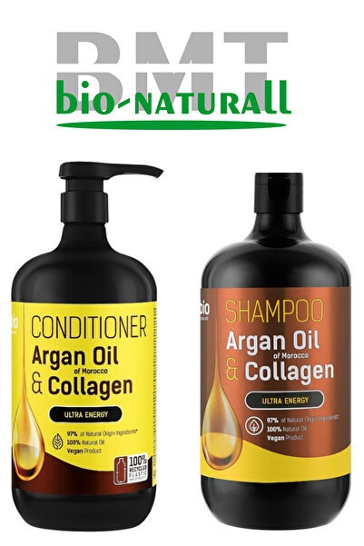 BIO Naturell Set 2, Sampon Ulei de argan si colagen 946 ml + Balsam de par Ar...