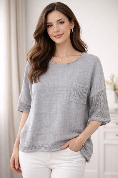 MENSAR OTANTİK Kketen Mesh Blouse