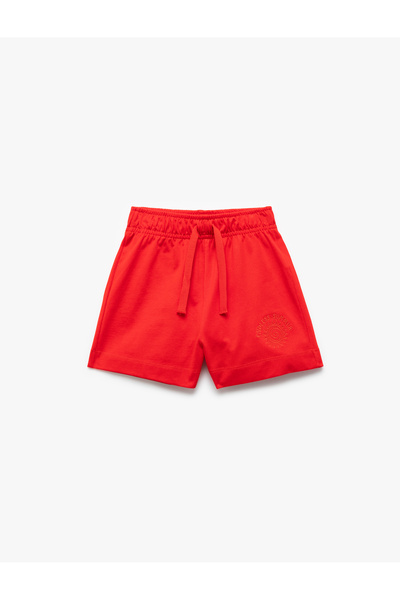 Koton Printed Waist Lace-Up Comfortable Fit Cotton Shorts
