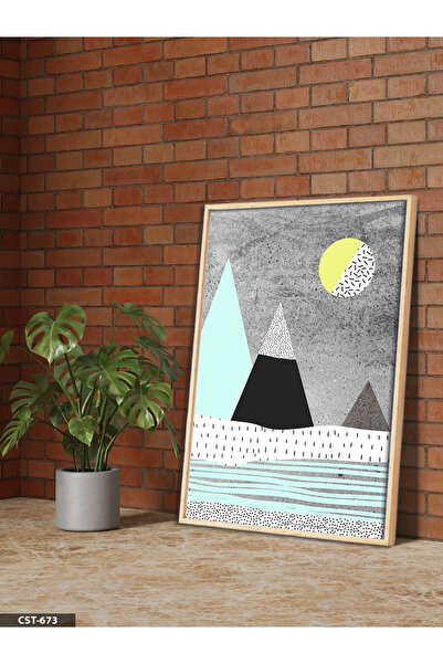 Evinemoda Apstraktna umetnost Jednodijelna slika u drvenom okviru