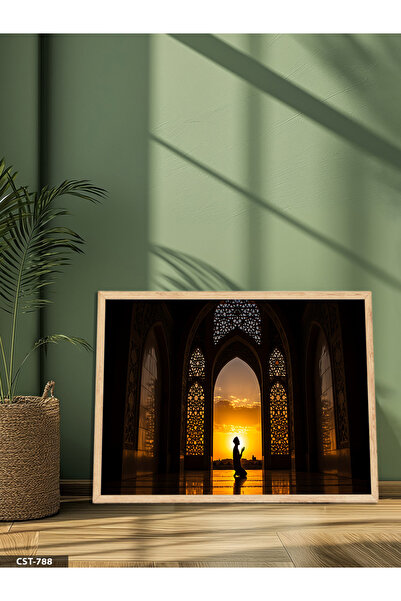 Evinemoda Secdede Zalazak sunca Jednodijelna slika u drvenom okviru