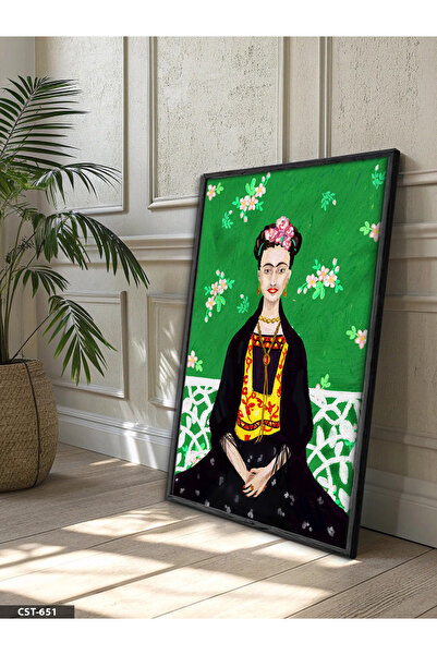 Evinemoda Frida Kahlo One Piece Black Wooden Framed Painting
