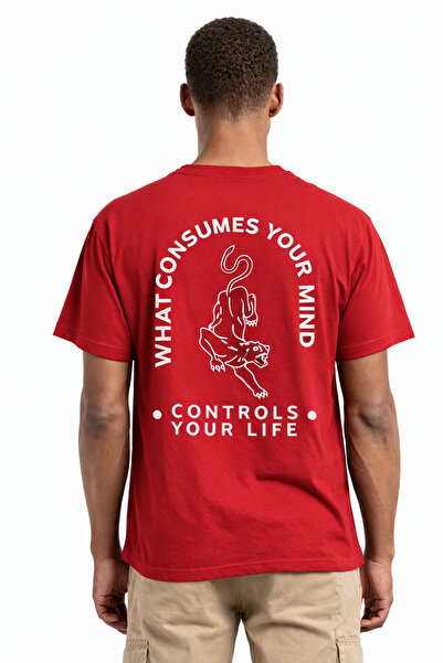 ArtYus Controls Your Life Back Printed Cotton Relaxed Fit Round Neck Unisex T...