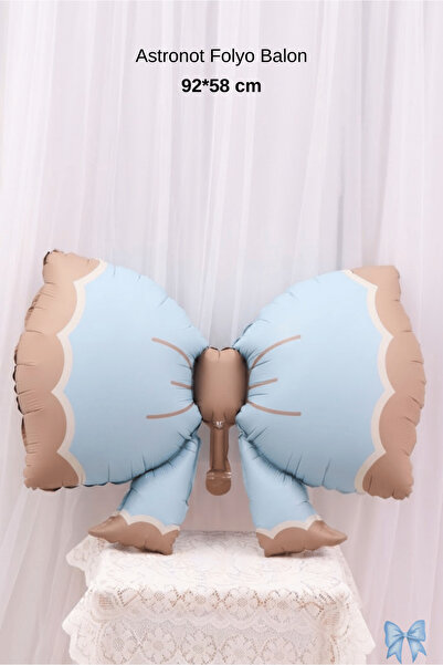 Bunloon Fiyonk Şekilli Folyo Balon 92x58 Cm Baby Shower Doğum Günü Parti Dekoru