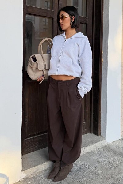 Bershka Çift kumaşlı hacimli pantolon