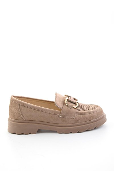 Bambi Vizon Kadın Loafer Ayakkabı K01536104772