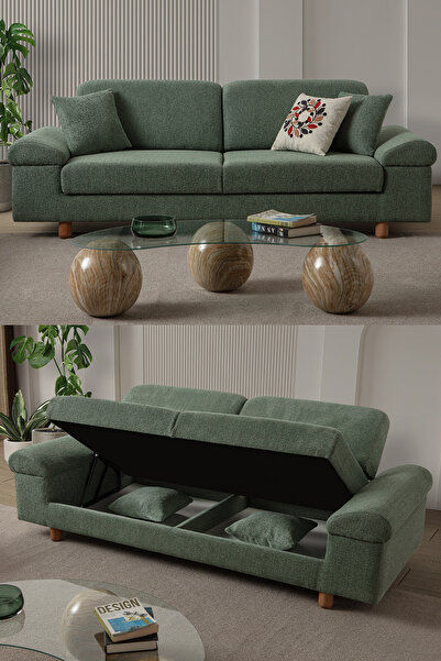 indes home Armada 3'lü Koltuk Yeşil