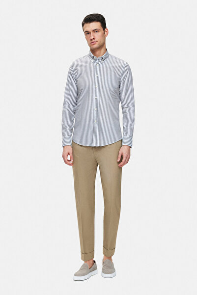 Vakko ÇİZGİLİ DESENLİ SPOR GÖMLEK