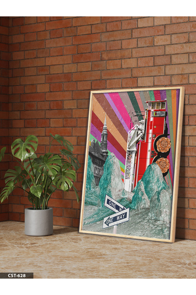 Evinemoda One Piece Collage One Piece Wooden Framed Painting