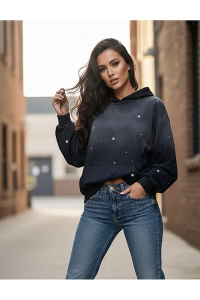 Markasız ucuz Women's Cotton sweatshirt