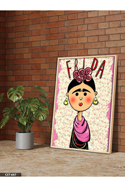 Evinemoda Frida Kahlo One Piece Wooden Framed Painting