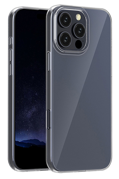Generic Apple iPhone 16 Pro - Transparent Silicone Protective Back Case Cover