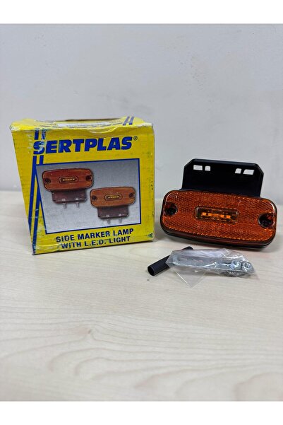 SERTPLAS 12V-24V DORSE YAN LAMBASI BRAKETLİ SİDE MARKER SARI (3 LEDLİ) (111*5...