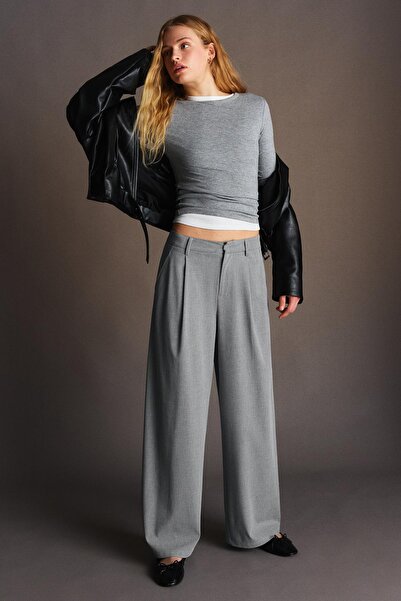 Bershka Çift kumaşlı hacimli pantolon