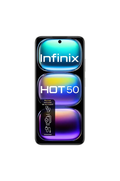 INFINIX Smartphone Hot 50, 128GB, 8GB, Dual SIM, 4G, Gri Titan