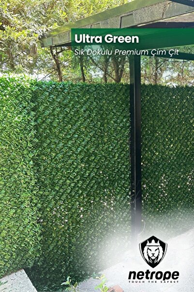 NETROPE PVC Çim Çit Panel 2x50 Metre | UV Dayanımlı Dekoratif Bahçe Çiti | Ba...