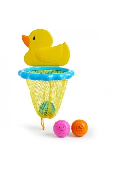 Munchkin مجموعة ألعاب حمام تفاعلية على شكل بطة مع أكواب شفط وكرة سلة، مناسبة ...