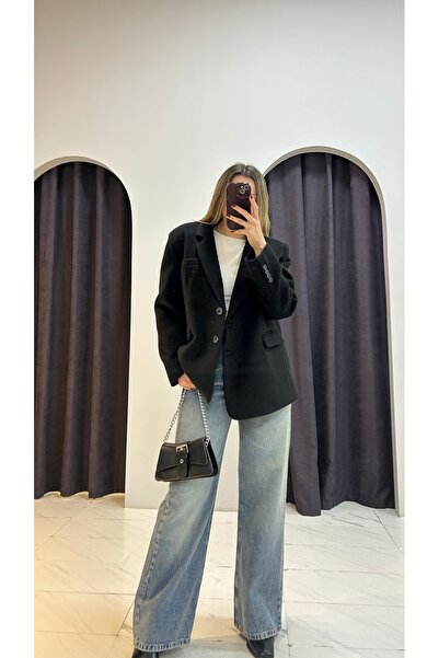 Oversize Kalın Kaşe Ceket